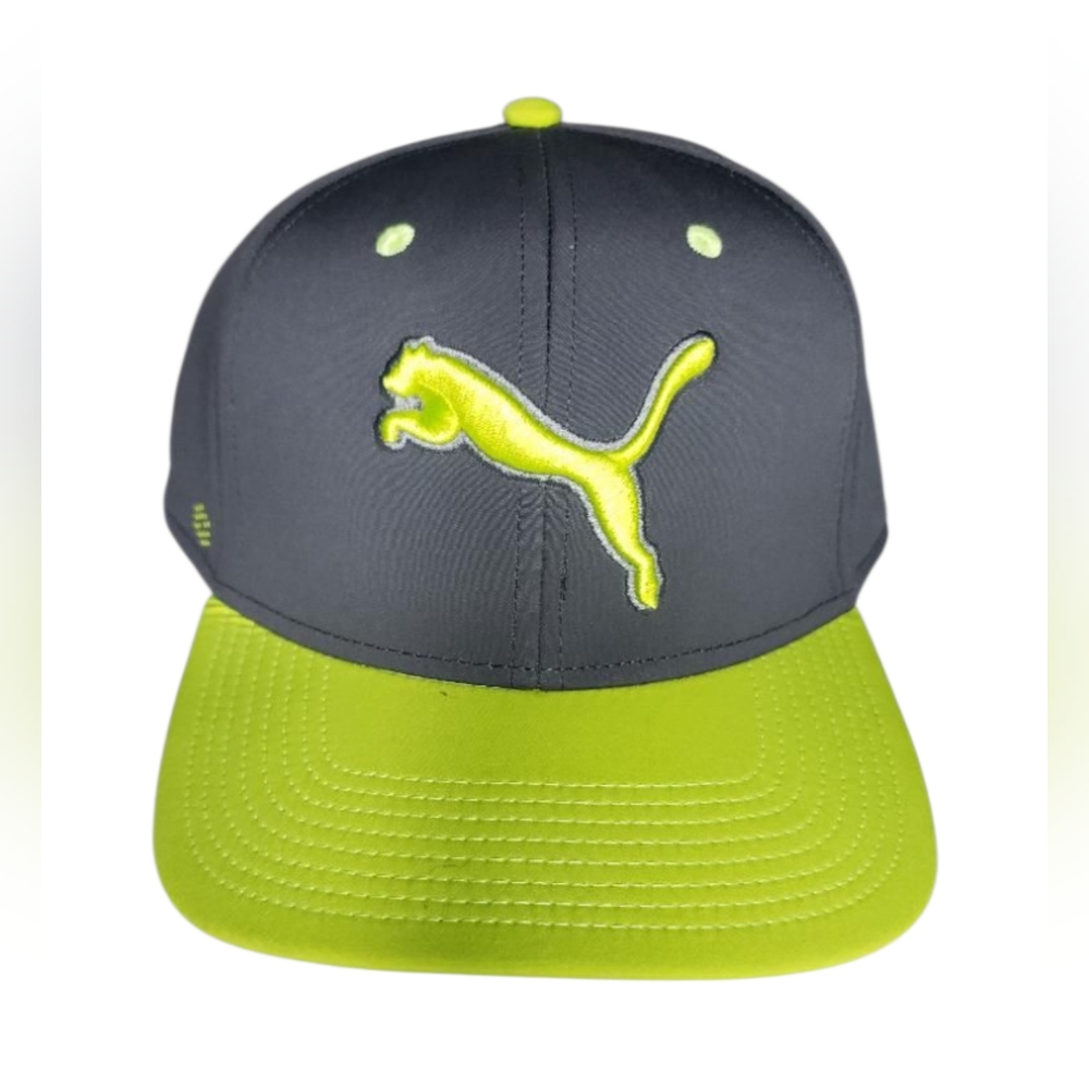 Puma Golf Gray & Neon Green Pounce Hat